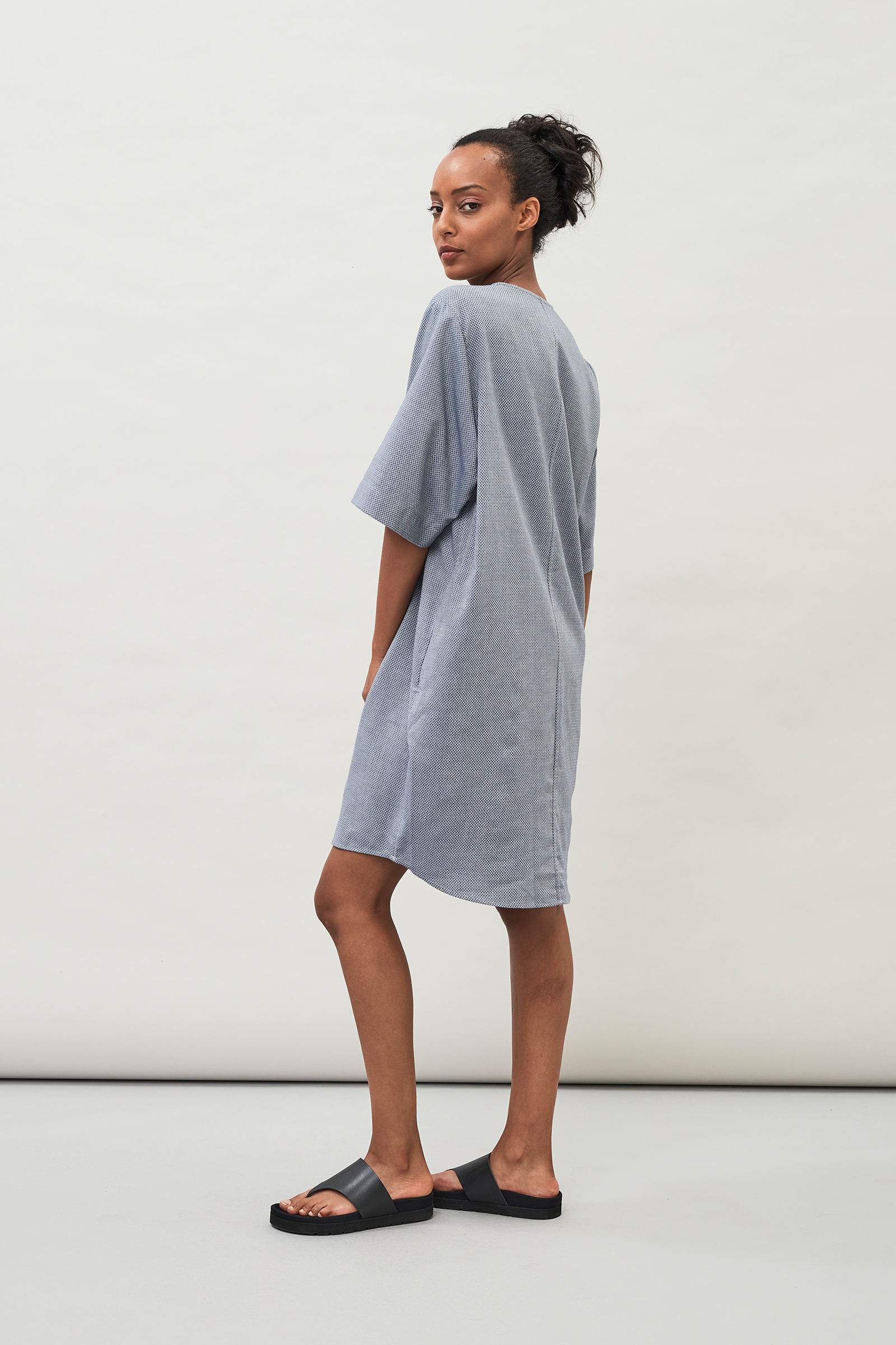 Buna Tunic Organic Cotton Dress - Blue 