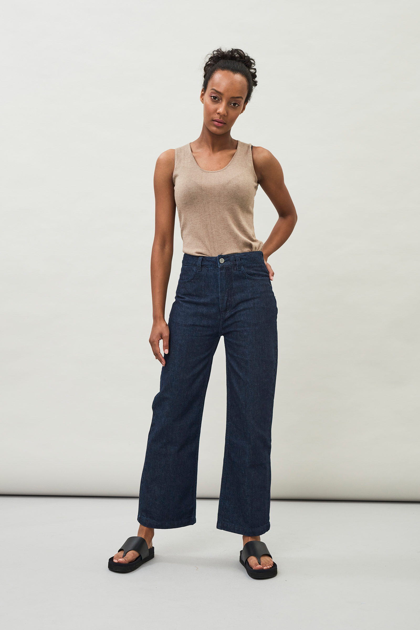 Juni Silk Cashmere Top - Taupe - MASKA
