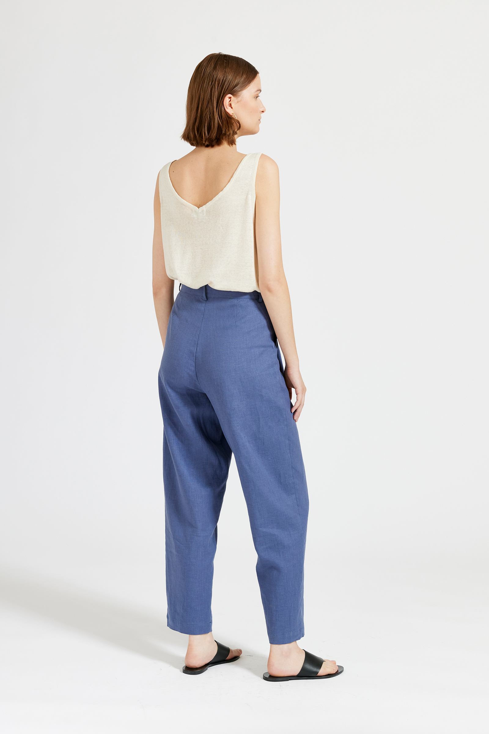 Vera Linen trousers - Daybreak blue - MASKA