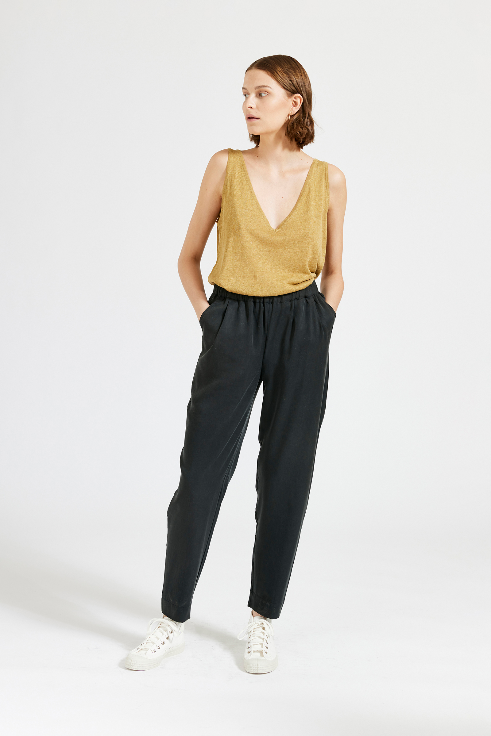 Mango Women's Ribbed Flared Trousers In Black | ModeSens