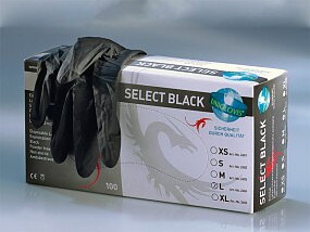 z011 Black latex gloves size S * 100 