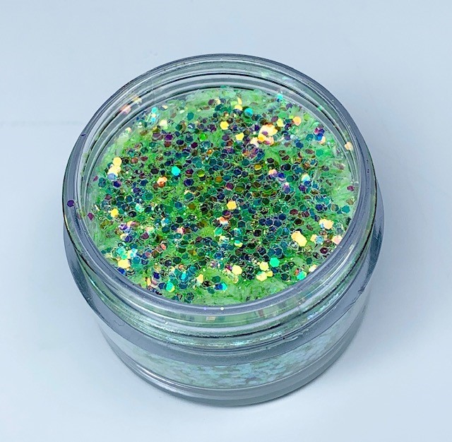 n3045 Glitter mix Lime green   15 g 