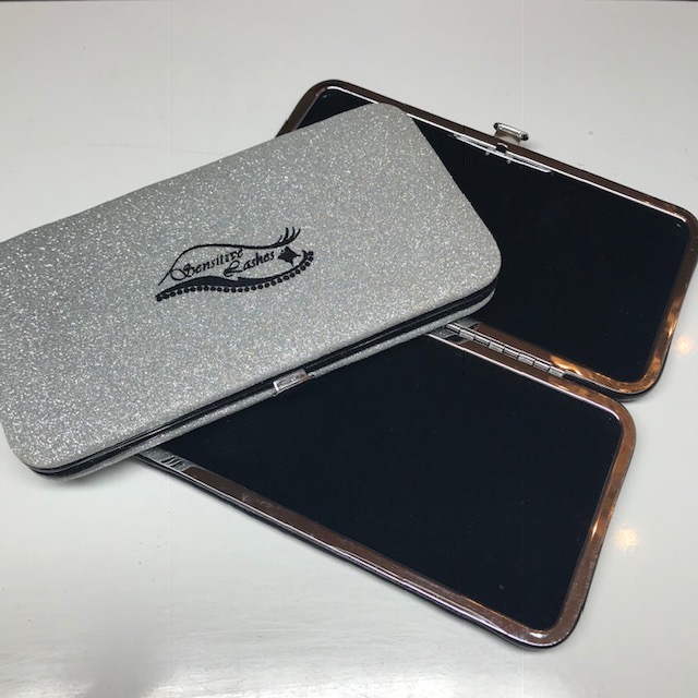 sl82 Tweezer case silver glitter