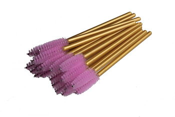 Gold/Pink Eyelash Brush 25 pc