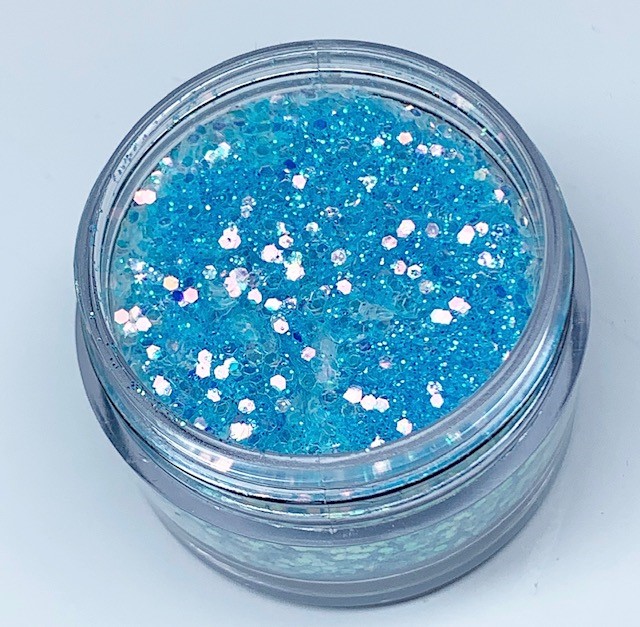 n3046 Glitter mix ice blue  15 ml 