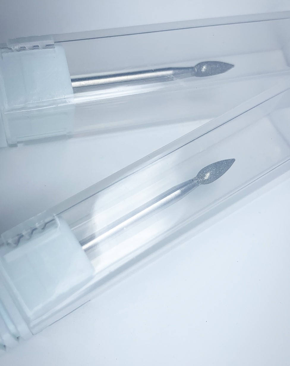 Drop-shaped diamond-coated rotary file 2,7 mm, Medium abrasiveness