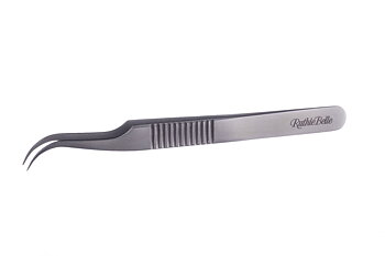 Curved volume tweezers silver series with strong bend