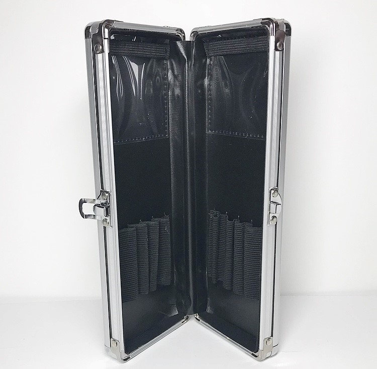 x001 Brush box black rhinestones aluminium  - 2