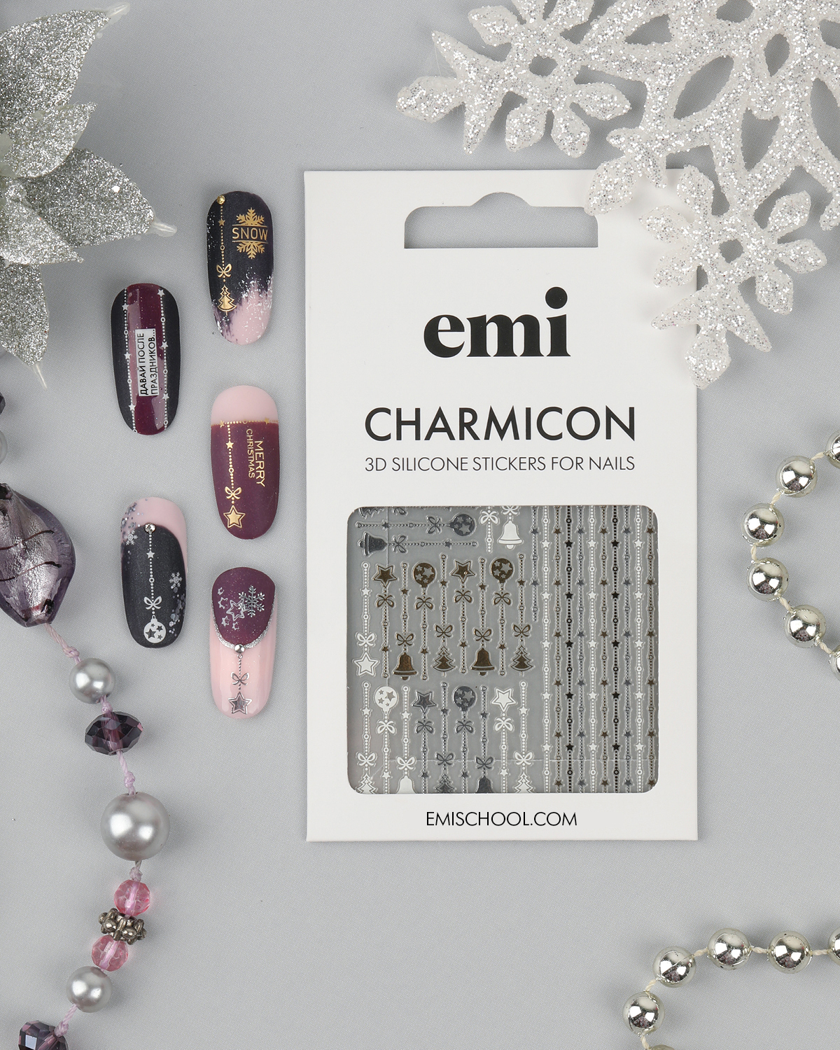 Charmicon 3D Silicone Stickers #226 New Year Decor - 2