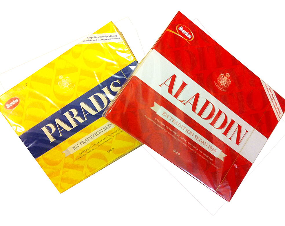 Aladdin/Paradis Marabou box of Chocolate