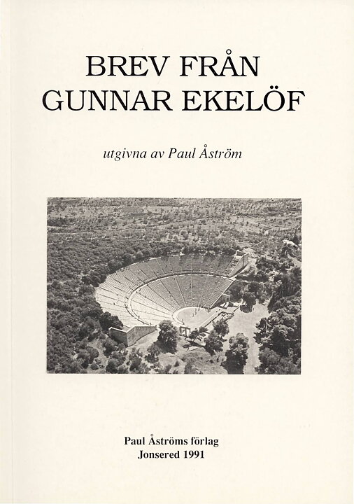 Brev från Gunnar Ekelöf.