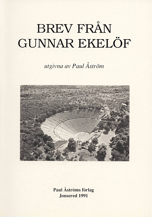 Brev från Gunnar Ekelöf.