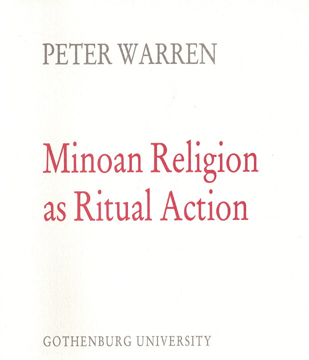 Minoan Religion as Ritual Action.