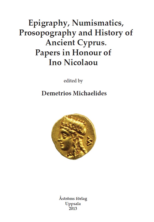 Epigraphy, Numismatics, Prosopography and History of Ancient Cyprus.