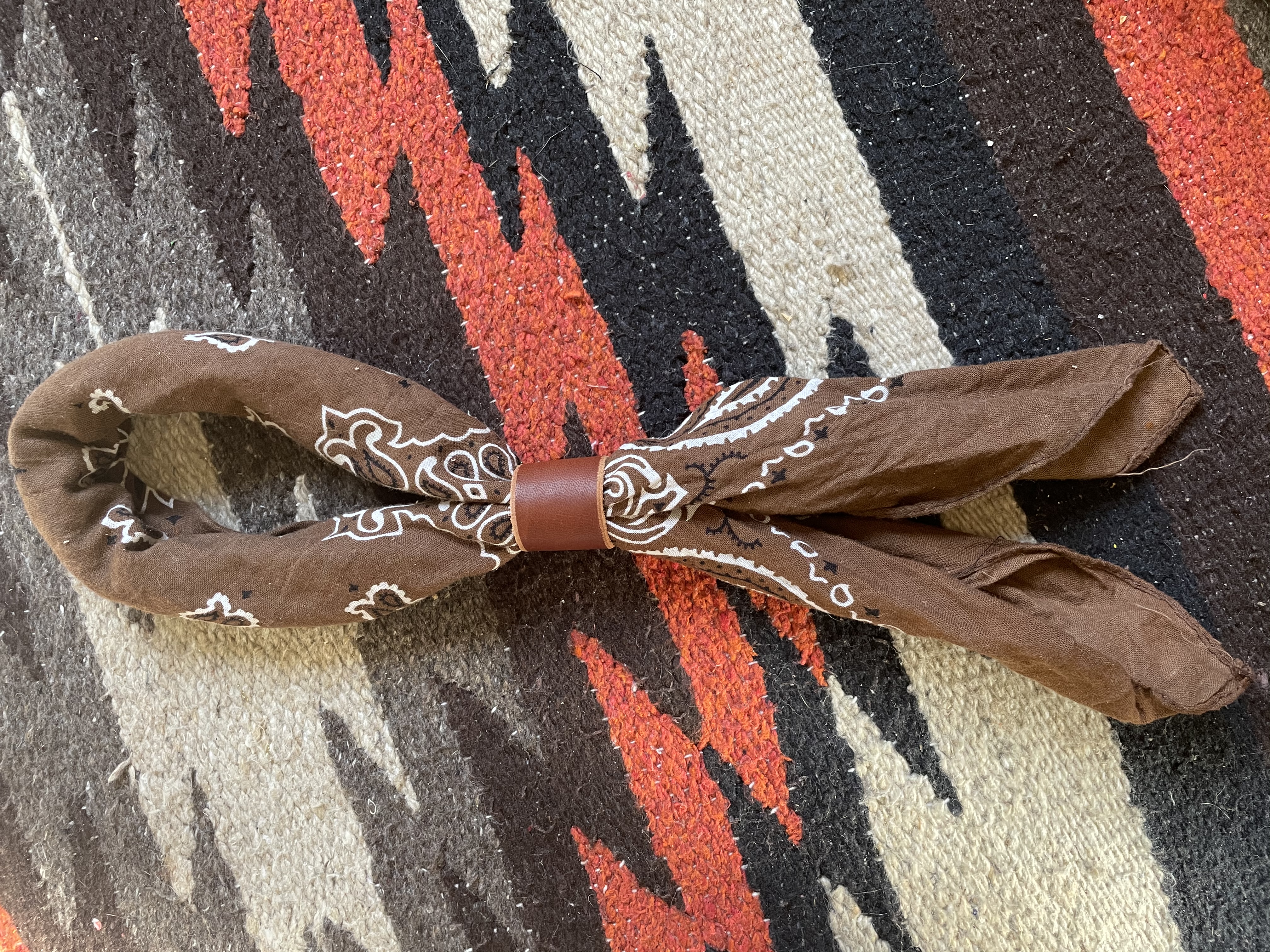 Bandana bolo slät cognac  - 2
