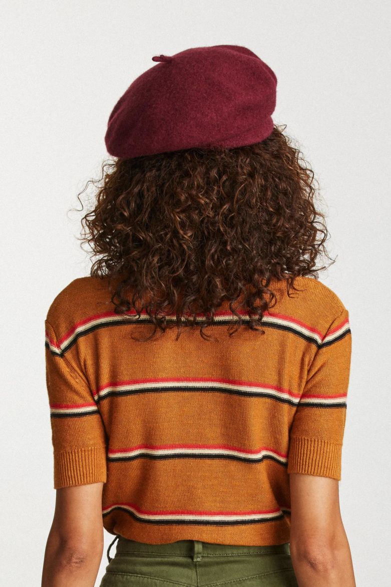 Brixton Audrey washed wine beret - 4