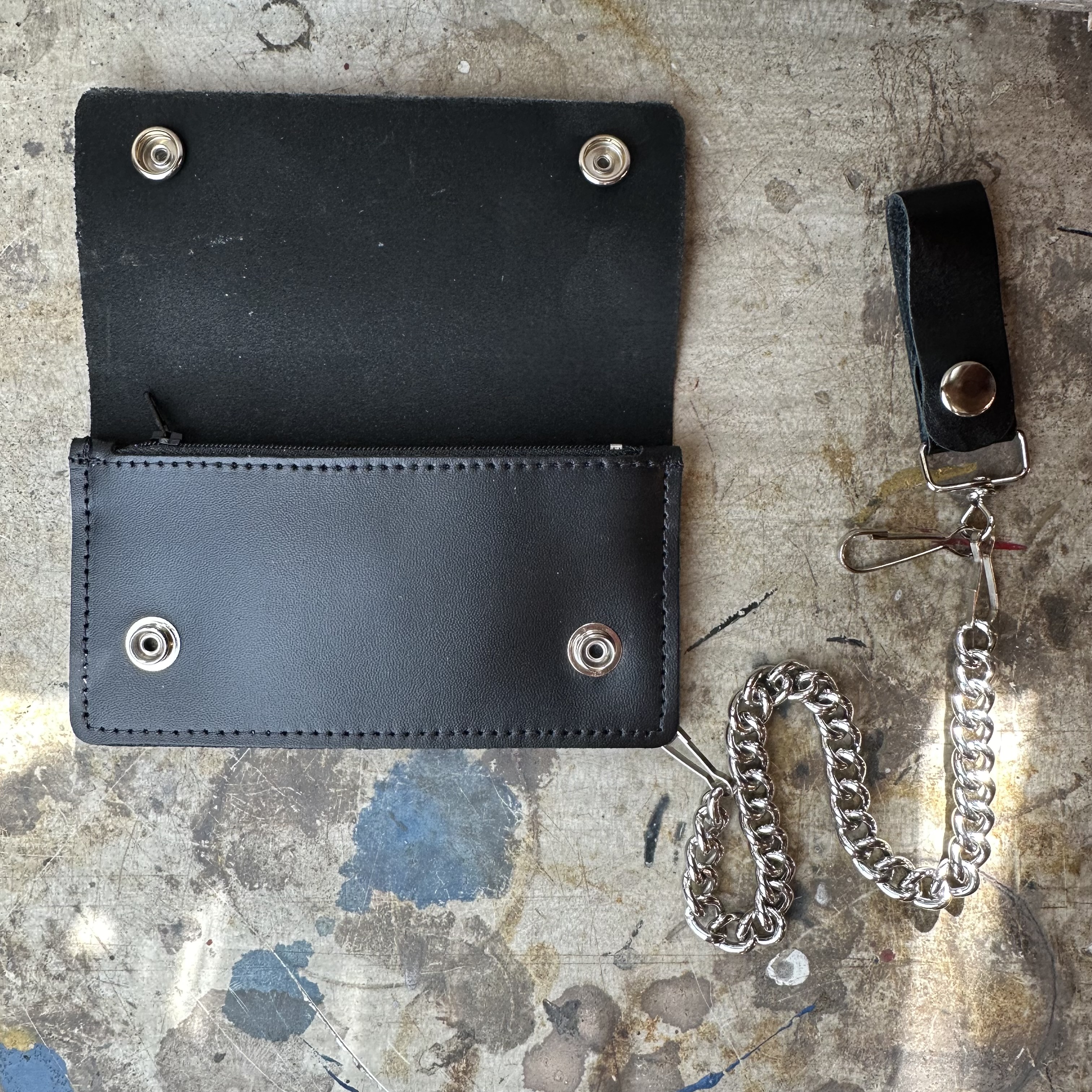 Trucker Wallet med kedja mörkbrun  - 2