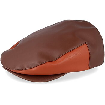Brixton Hooligan cap Brown Veg Leather