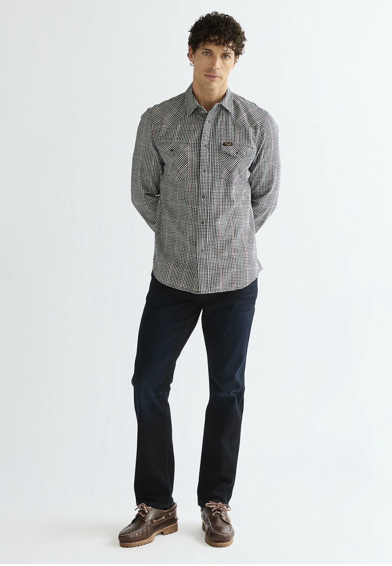 wrangler western shirt healthered indigo - 2