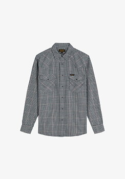 wrangler western shirt healthered indigo