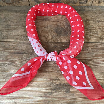 skir scarf rödprickig