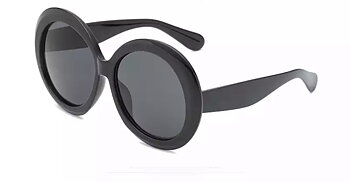 solglasögon 70s oversized svarta 