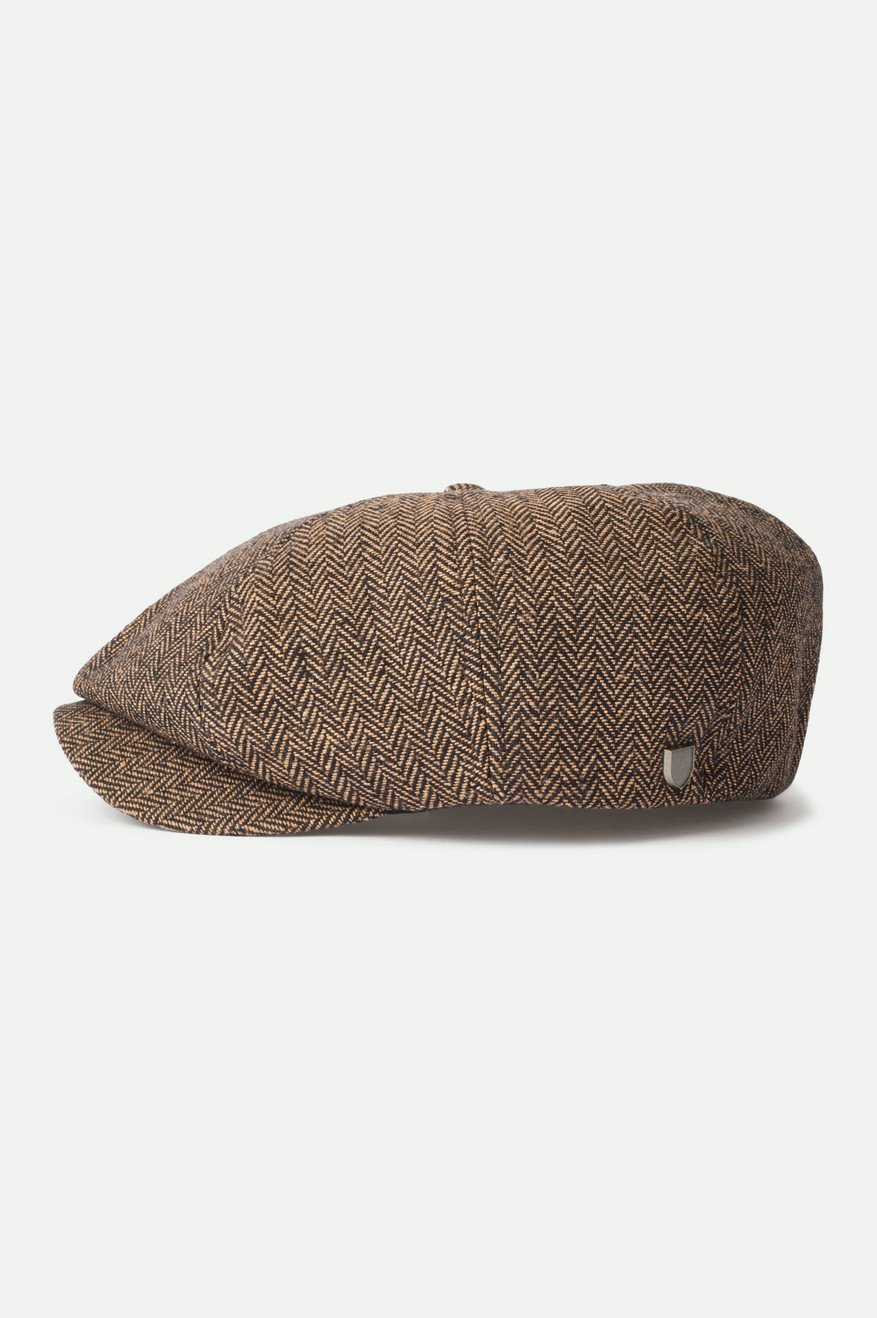 Brixton Brood brown black fiskbensmönstrad