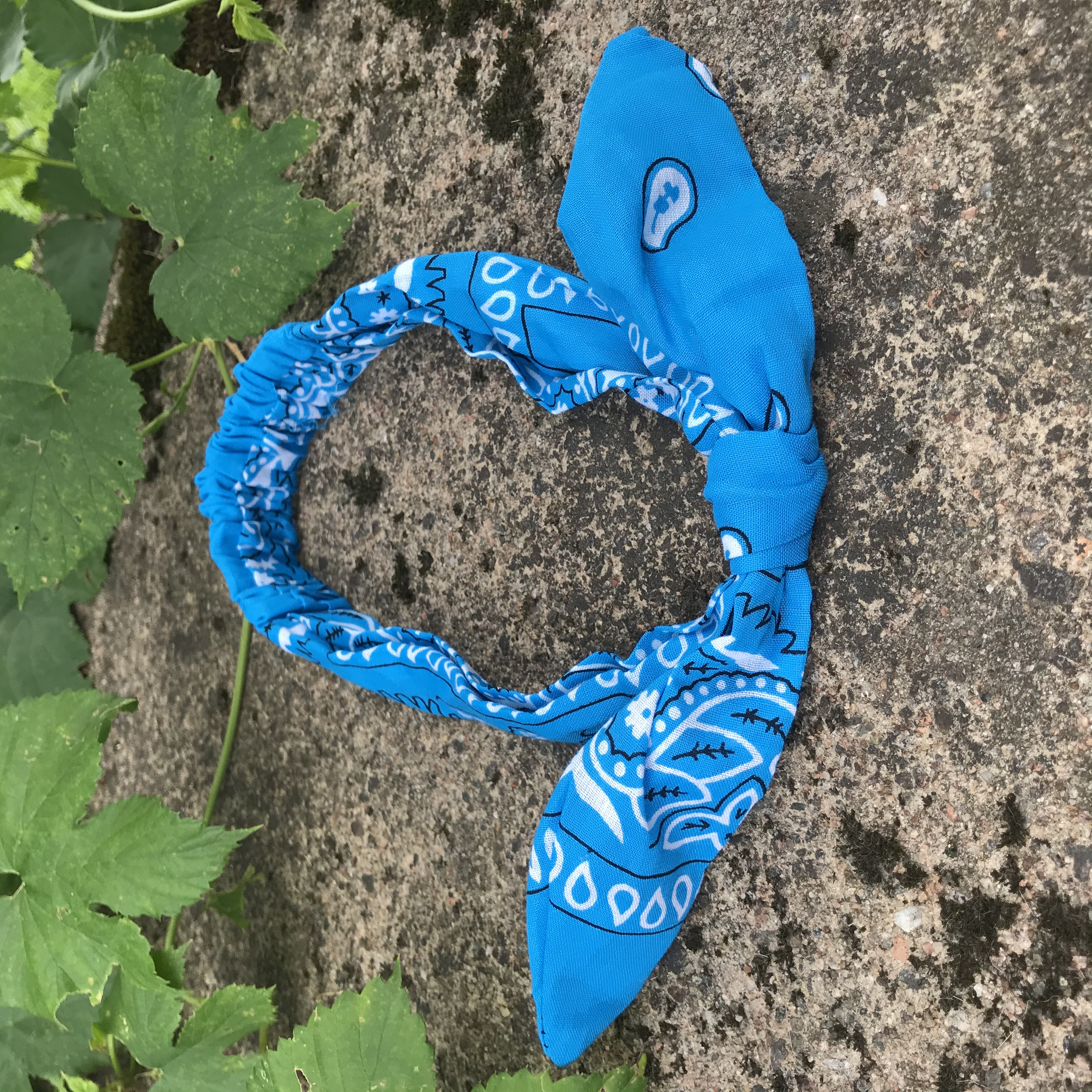 bandana resår turkos 