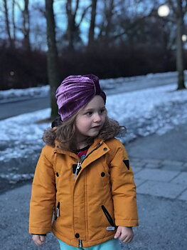 Turban lila  barn
