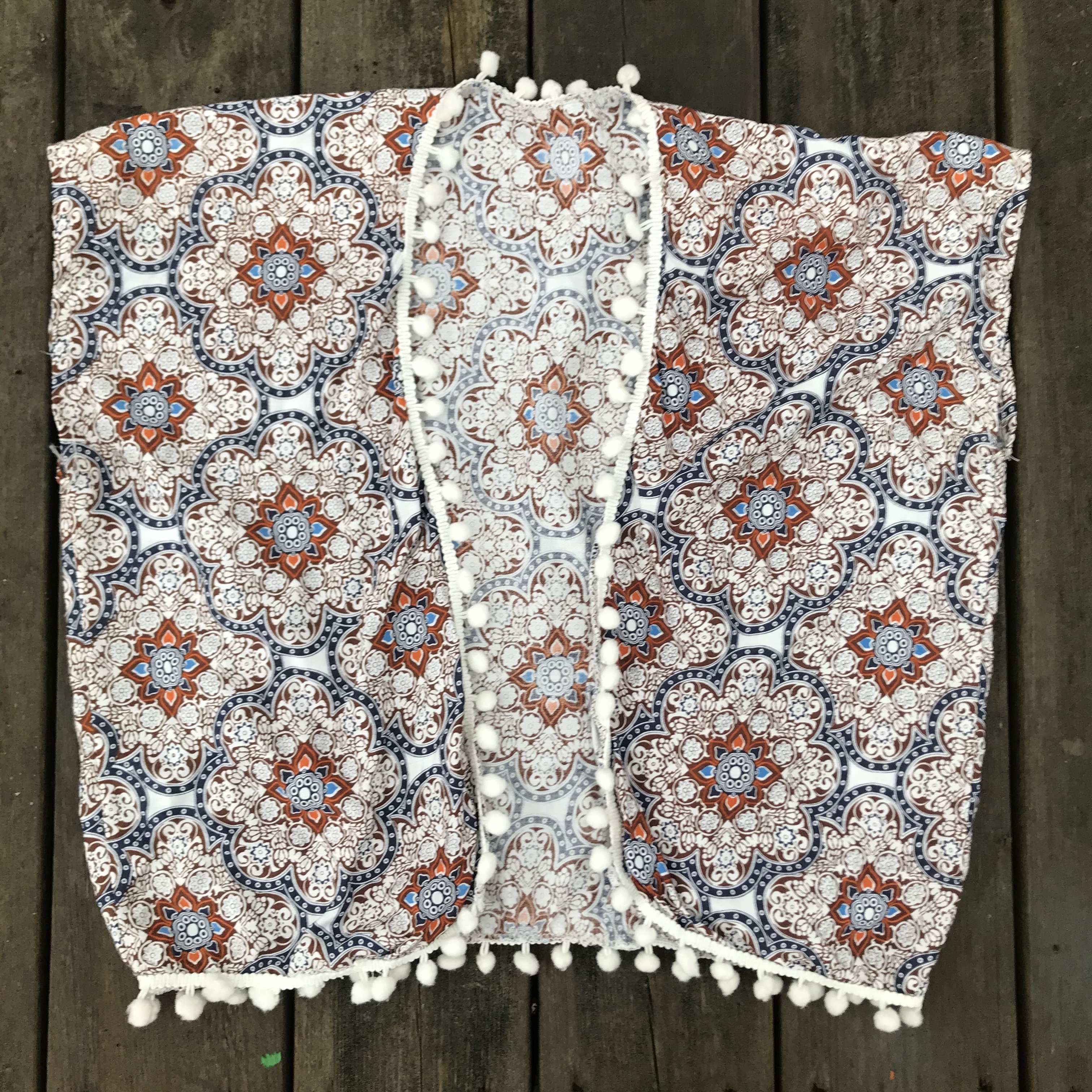 kimono barnstorlek med bollfrans - 2