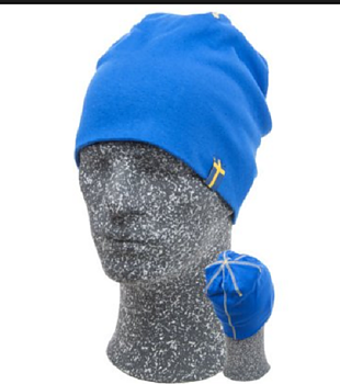 Embla Beanie, Blå/Gul One size