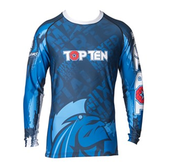 Topten Rashguard Långärm "Mohicans"  Blå