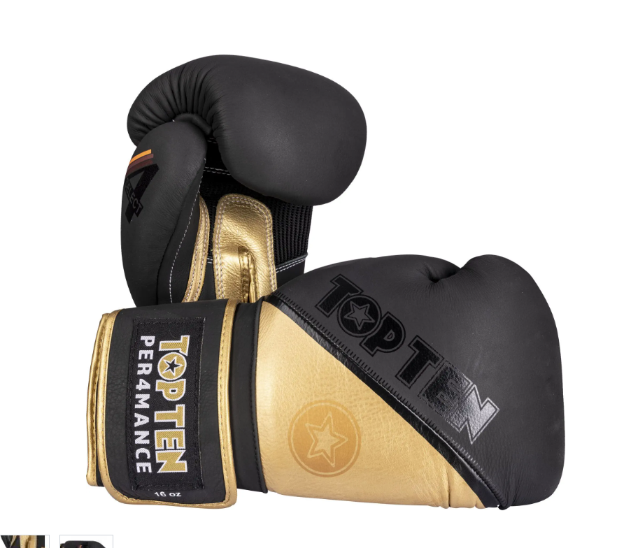 Topten Boxing glove 4Select Inferno, Black 12 oz