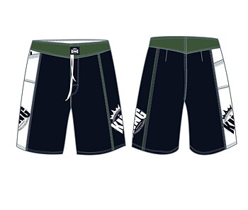 King MMA trunks, Black/White/Grey