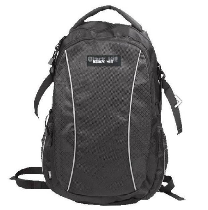 Black Hill Rhodos Back Pack, Black  (27 liter) with print