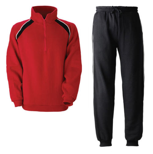 Joggingset, Röd melerad/Svart  Small