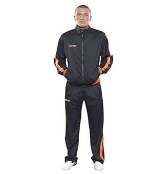 Tracksuit Topten Training Suit Stripes, Neon Orange/Black