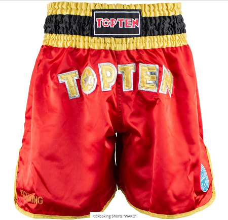 Topten Kickboxningsshorts WAKO  Röd