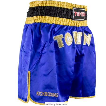 Topten Kickboxingshorts  WAKO, Blue - 3