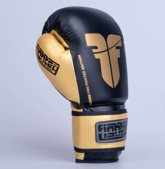 Fighters Inc Boxhandske PRO EDITION Svart/guld 8-18 oz - 4