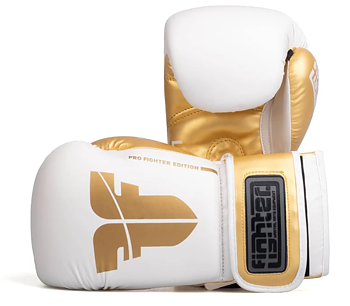 Fighters Inc Boxhandske PRO EDITION Vit/guld 8-18 oz