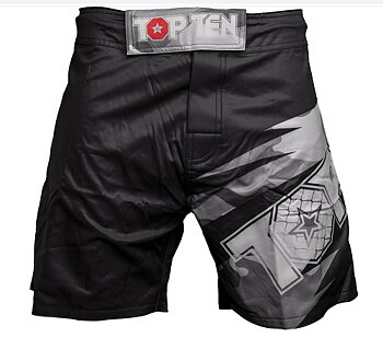 Topten MMA Board Shorts Scratched, Black
