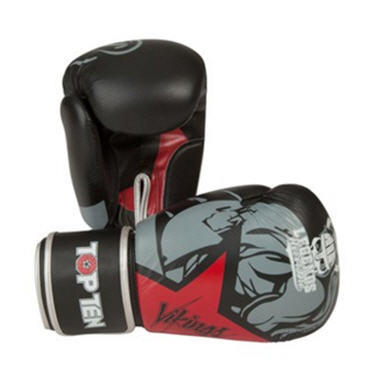 Topten Boxingglove Vikings, Black/Red 10-14 oz