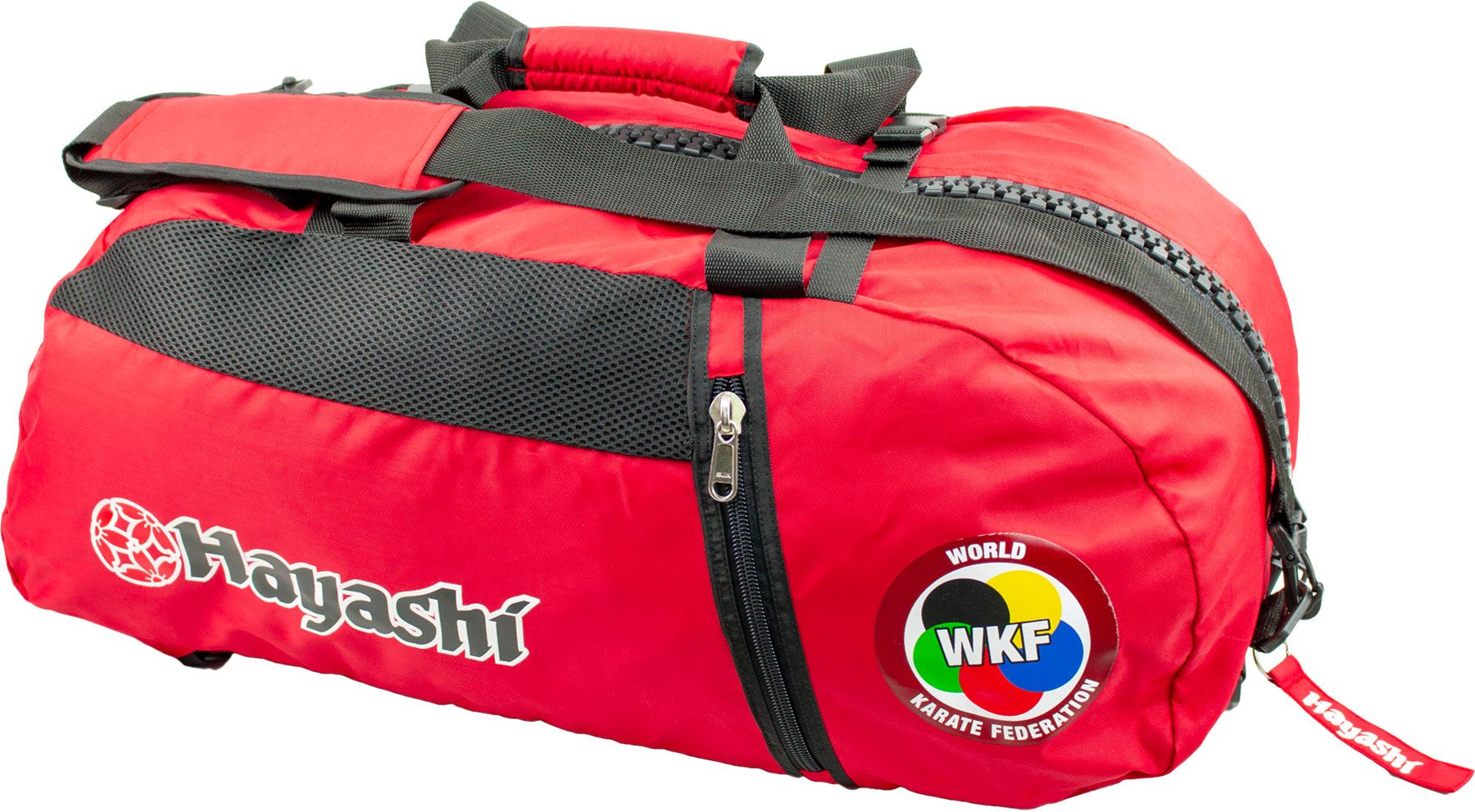 Hayashi WKF Gymbag/Ryggsäck, Röd Large - 2