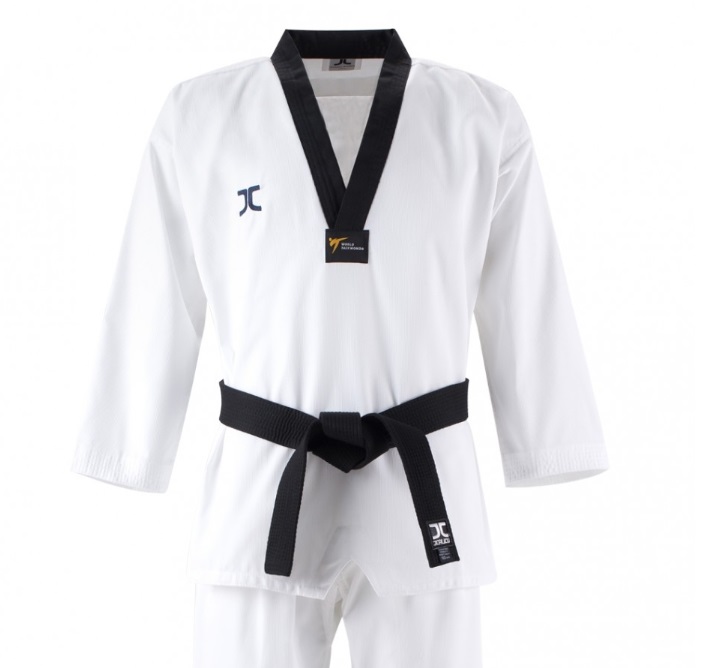 JCalicu WT Champion Dobok Embrodidery , Black Collar, WT approved - 2