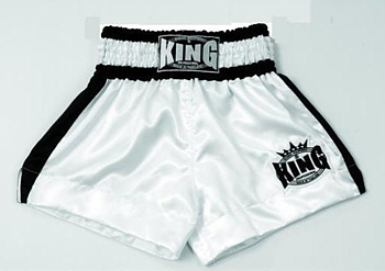 King Thaishorts Plain Logo, White