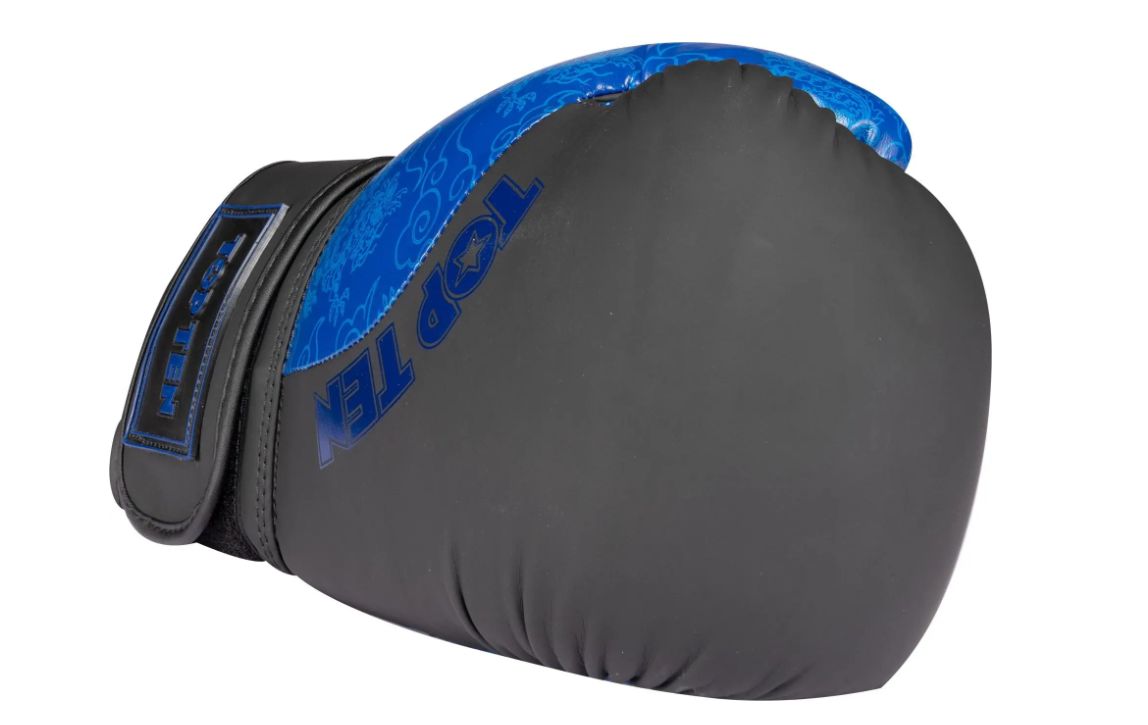 Topten Boxningshandske Dragon Svart/blå 10-16 oz - 2