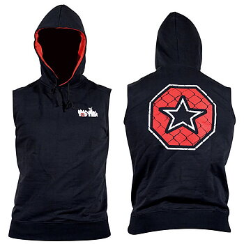 Topten MMA Sleeveless Hoodie Black