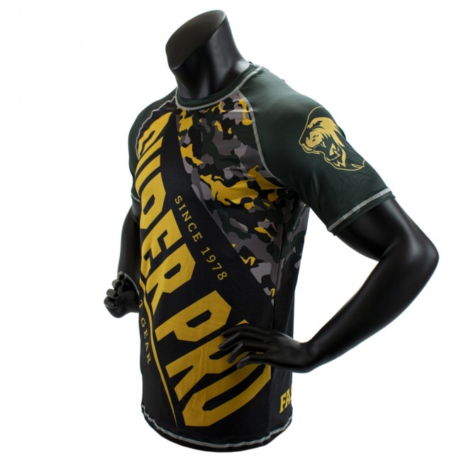 Super Pro Combat Gear T-shirt Black/Green/Gold - 3