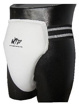 WTF approved Groin Protector , White